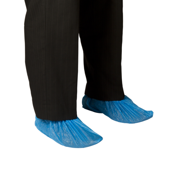 Chlorinated Polyethylene Shoe Covers - Waterproof - Blue