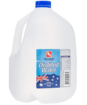 Distilled water. Nowchem cleaning products and supplies.