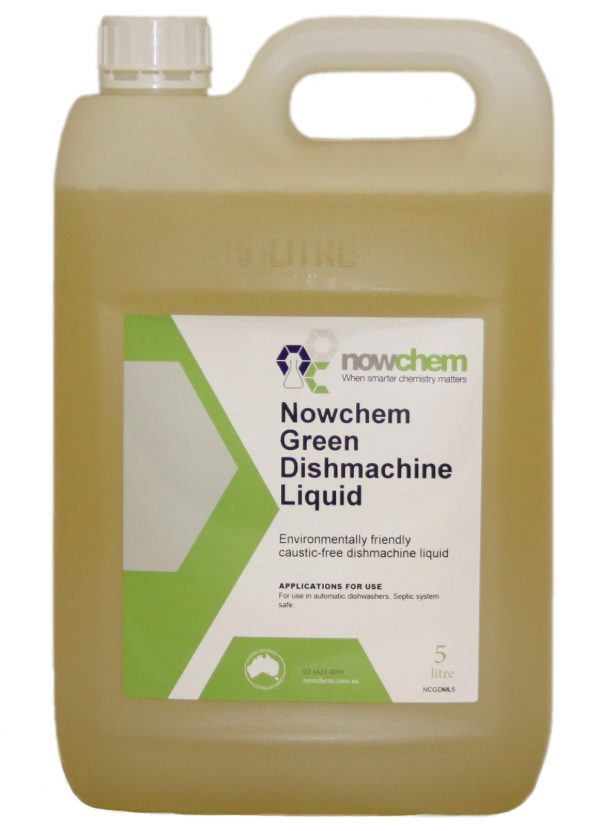 Nowchem Green Dishmachine liquid. Green cleaning supplies and products.